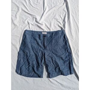 Merona Linen Shorts in Denim Colour